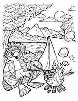Coloring Camping Pages Summer Themed Camp Theme Print Color Printable Getcolorings Getdrawings sketch template