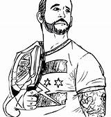 Coloring Pages Roman Reigns Wwe Rockabilly Orton Randy Diva Wrestling Printable John Rock Getcolorings Belt Getdrawings Cena Sheets Punk Colorings sketch template