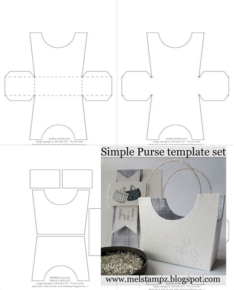 mel stampz  simple purse box templates