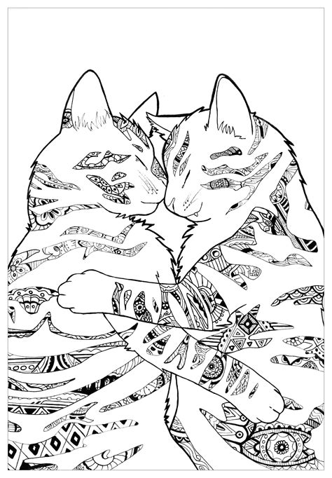 detailed cat coloring pages