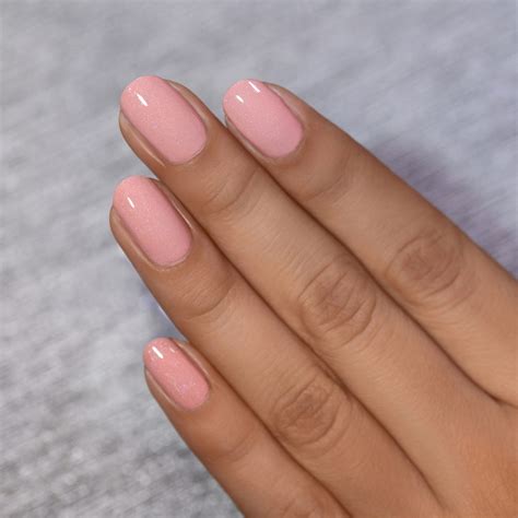 full bloom creamy peachy pink holographic nail polish  ilnp