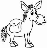 Ane Colorare Asino Donkey Colouring Bambini Mule Immagini Schede Operative sketch template