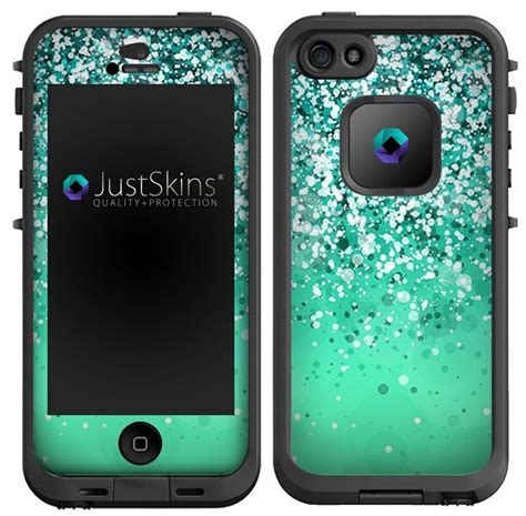 skin decal sticker  lifeproof iphone   case turquoise glitter iphone iphone cases