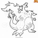 Charizard Gigamax Supercolored Reinterpretation sketch template