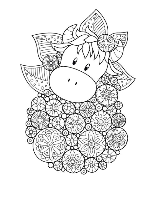 cute  mandala coloring page  print  color