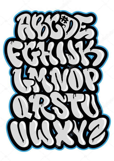 graffiti alphabet graffiti alphabet type stock vector  dovbush