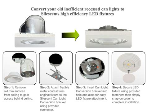 recessed  light conversion kits silescent lighting super efficient led lighting fixtures