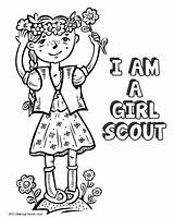 Scout Coloring Girl Pages Scouts Law Daisy Brownie Printables Craft sketch template