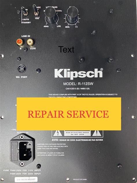 klipsch  sw subwoofer amp module repair service ebay