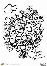 Fleurs Colorier Fleur Meres Maternelle Fête Mères Mere Fetes Ccm2 Aimable Fêtes Saisons sketch template