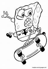 Skateboard Coloring Pages Spongebob Getcoloringpages Printable sketch template