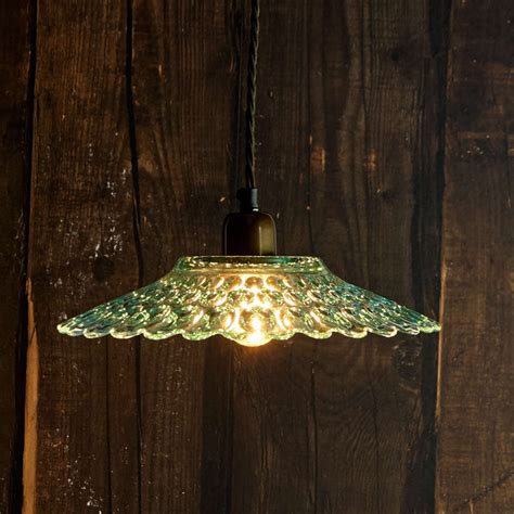 eider pendant light in recycled green glass in 2020 glass pendant