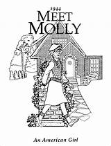 Molly Girl American Pages Coloring Meet Template sketch template