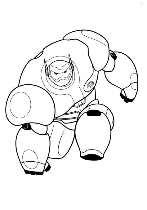 image large coloring pages big hero  coloring pages