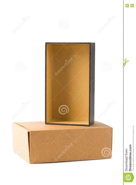 open  closed  cardboard box  brown paper package box iso stock image image  card