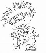 Coloring Pages Rugrats Chuckie Chucky Printable Cute Supercoloring Kids Cartoons Online Easy Popular Coloringhome Categories sketch template