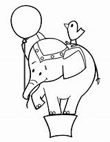 Circus Coloring Pages Elephant Clipart Template Kids Clip Line Cliparts Elephants Printable Cartoon Easy Animal Tent Cute Templates Themed Draw sketch template