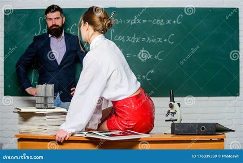 Everyone Dreaming About Such Teacher Attractive Teacher In Leather