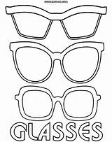 Glasses Coloring Template Pages Color Sunglasses Printable Make Eyewear Colorings Print Printables Info sketch template