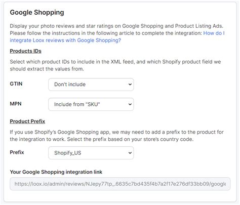 integrating reviews  google shopping product listings loox