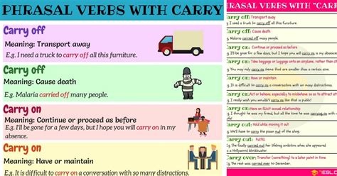 phrasal verbs  carry carry  carry  carry  carry
