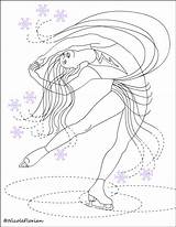 Coloring Skating Pages Figure Coloriage Printemps sketch template