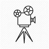 Projector Film Movie Drawing Icon Old Boonton Tripod Paintingvalley 1940s Drawings Getdrawings sketch template