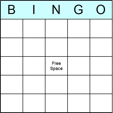 blank bingo cards printable bingo activity game  templates