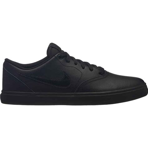 Nike Sb Check Shoe Black Black Leather Footwear Shoes Sequence