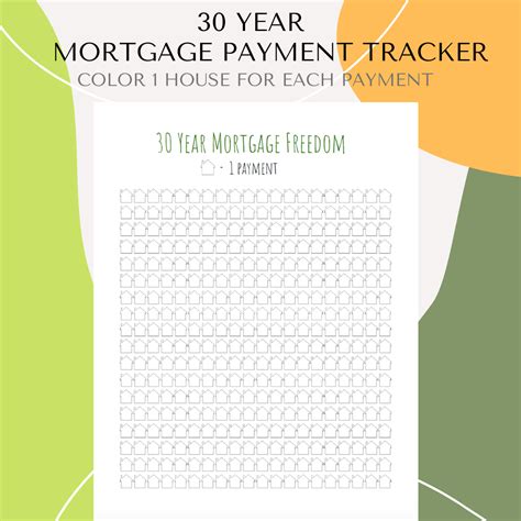 printable   track payments    year mortgage mortgagepayoff