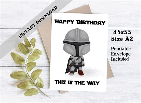 star wars printable birthday card printable birthday card etsy jedi