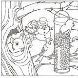 Winter Coloring Pages Scene Color Nature Adults sketch template