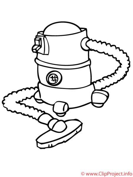 coloring page vacuum cleaner