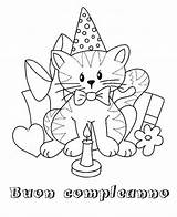 Compleanno Auguri Biglietto Augura Kitten Raskrasil sketch template