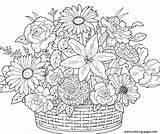 Coloring Pages Flower Flowers Printable Size Difficult Summer State Beautiful Adults Floral Color Wildflower Getcolorings Getdrawings Colorings Print Mandala sketch template
