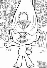 Trolls Coloring Pages Printable Tour Print sketch template