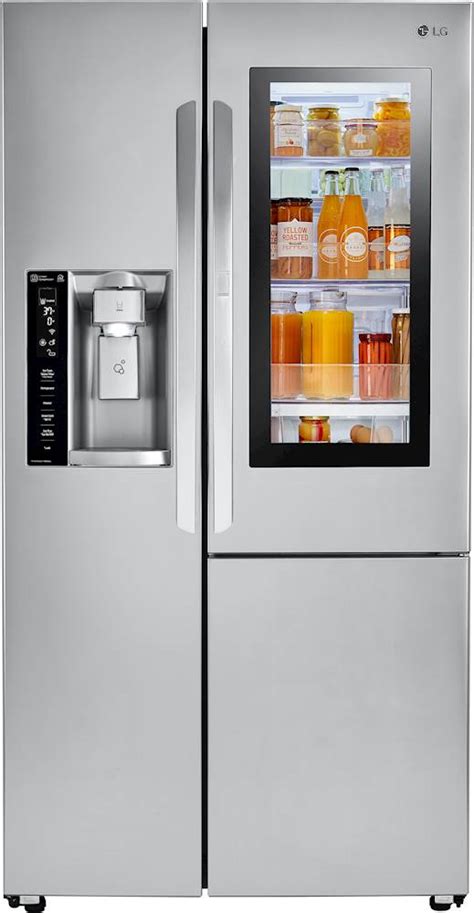 lg 26 1 cu ft side by side instaview door in door smart wi fi enabled