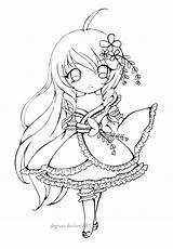 Chibi Lineart Deviantart Request Drawings Anime Line Cute Coloring Pages Colouring Choose Board sketch template
