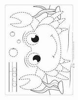 Tracing Animals Ocean Worksheets Crab Worksheet Itsybitsyfun Animal Preschool Coloring Kids Writing Sea Activities Sheets Pages Kindergarten Para Niños Actividades sketch template