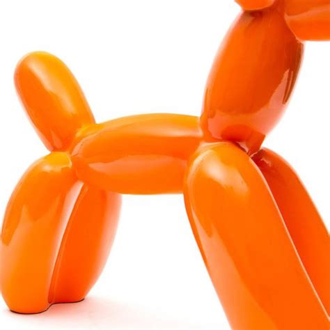 orange polyresin balloon dog xx cm brycus