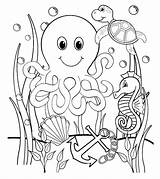 Octopus Seahorse Adults Momjunction Legged Eight sketch template