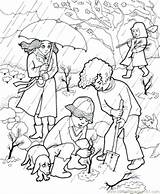 Coloring Pages Garden Raincoat Rain Planting Tu Clipart Boys House Color Bishvat Nature Trees Family Tree Printable Online Drawing Print sketch template