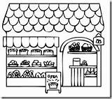 Kiosco Tiendas Panaderia Barrio sketch template