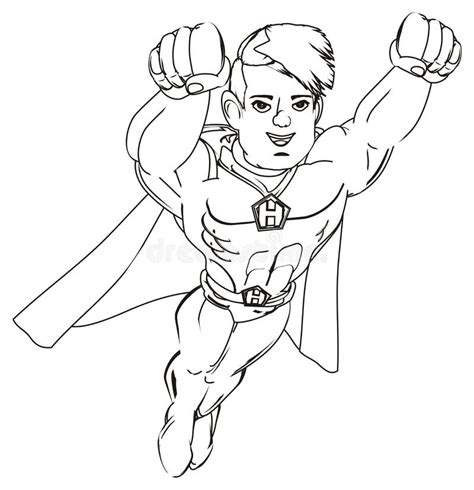 coloring superhero flying stock illustration illustration  magic