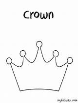 Crown Coloring Pages Princess Simple Template Print Book sketch template