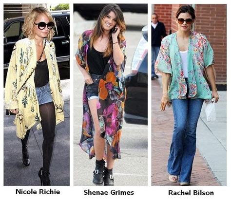 Celebrities Wearing Kimonos Fashion Style Inspiration