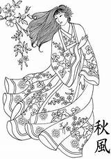 Colorear Japon Giappone Tradition Erwachsene Adulti Coloriages Zahlen Malbuch Fur Colouring Justcolor Geisha Japonais Japonese Adultes Japoneses Digi Ausmalen Cerisier sketch template