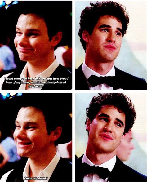 how adorable was this kurt knows how self conscious blaine is about his hair but he loves him