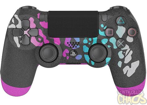 neon leopard playstation  custom controllers controller chaos