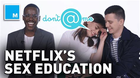 the cast of sex education plays don t me exclusive interview
